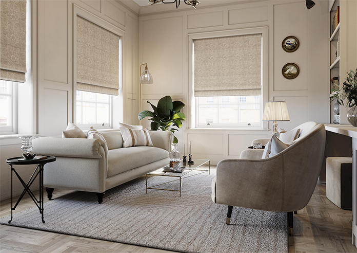 William Morris At Home Marigold, Woven Linen - Roman Blind - Image 6